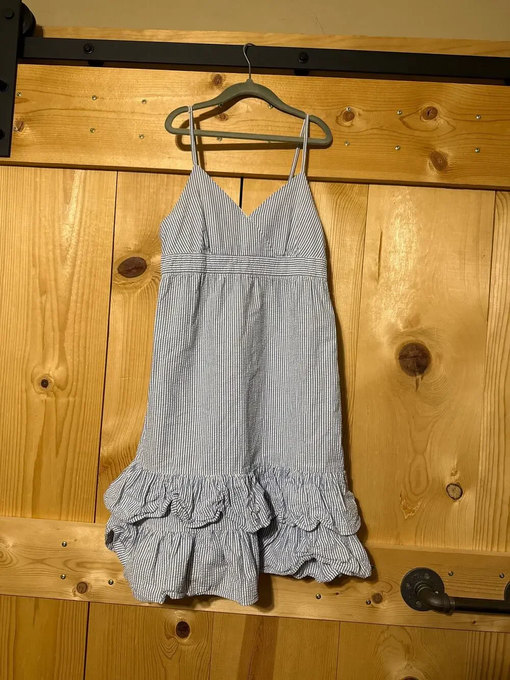 Ralph Lauren Blue White Striped Girl’s Sun Dress Size 14